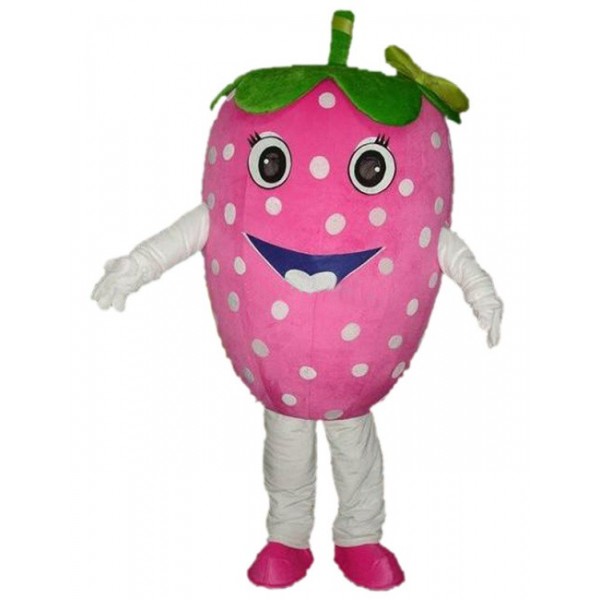 Pink Strawberry Fruit Mascot Costumes