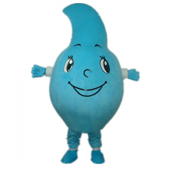 Blue Water Drop Mascot Costume