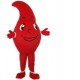 Red Water Drop Mascot Costume