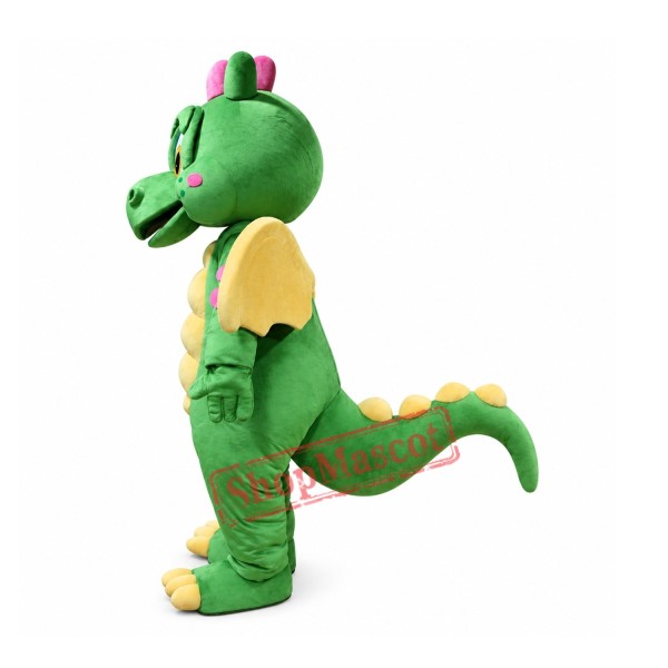 Green Dragon Mascot Costume Green Dragon Mascot Costume