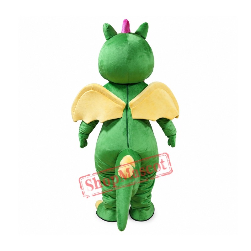 Green Dragon Mascot Costume