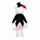 Animal White Bear With Black Jacket Christmas Mascot Costume Animal White Bear With Black Jacket Christmas Mascot Costume