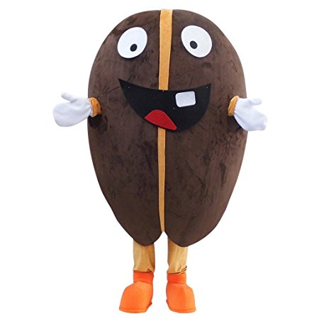 Lovely Coffee Bean Cartoon Mascot Costume