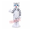 White Tiger Cartoon Mascot Christmas Costume