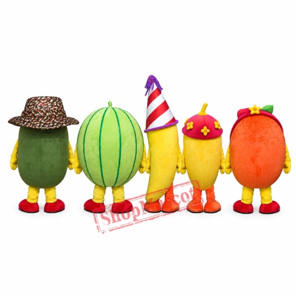 Kiwi,Watermelon,Banana,Orange Mascot Costume Kiwi,Watermelon,Banana,Orange Mascot Costume