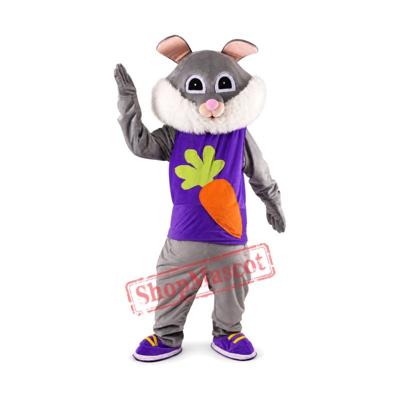 Easter Rabbit Plush Adult Mascot Costume Free Shipping
