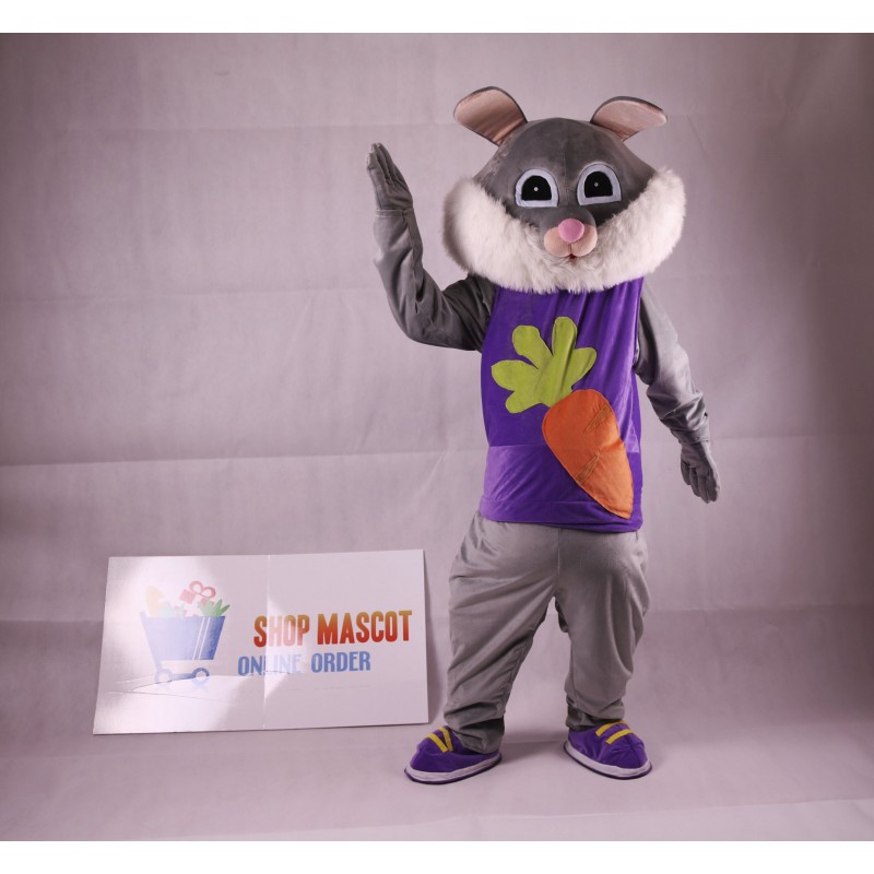 Easter Rabbit Plush Adult Mascot Costume Free Shipping