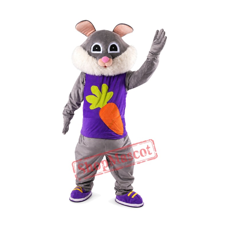 Easter Rabbit Plush Adult Mascot Costume Free Shipping