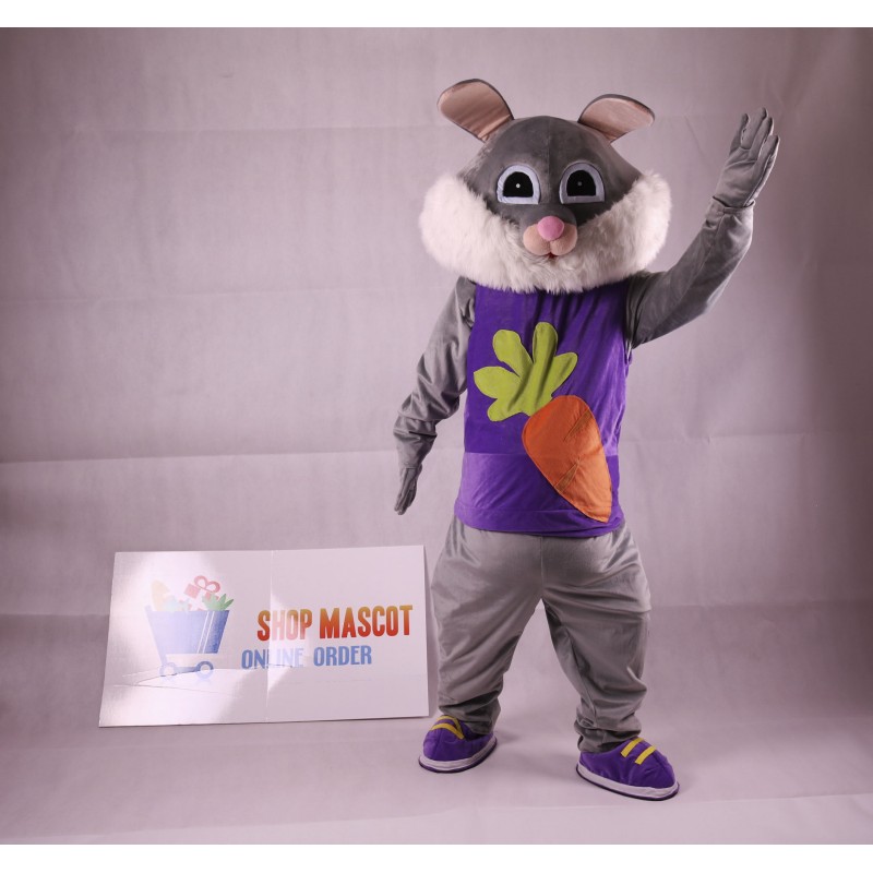 Easter Rabbit Plush Adult Mascot Costume Free Shipping