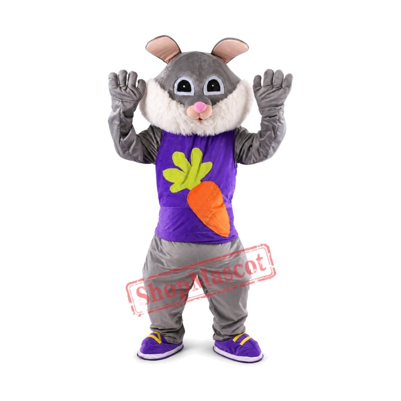 Easter Rabbit Plush Adult Mascot Costume Free Shipping