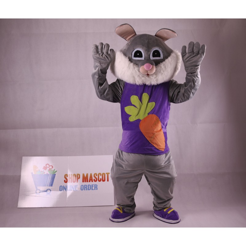 Easter Rabbit Plush Adult Mascot Costume Free Shipping