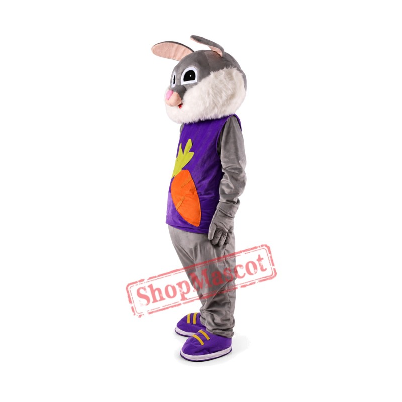 Easter Rabbit Plush Adult Mascot Costume Free Shipping
