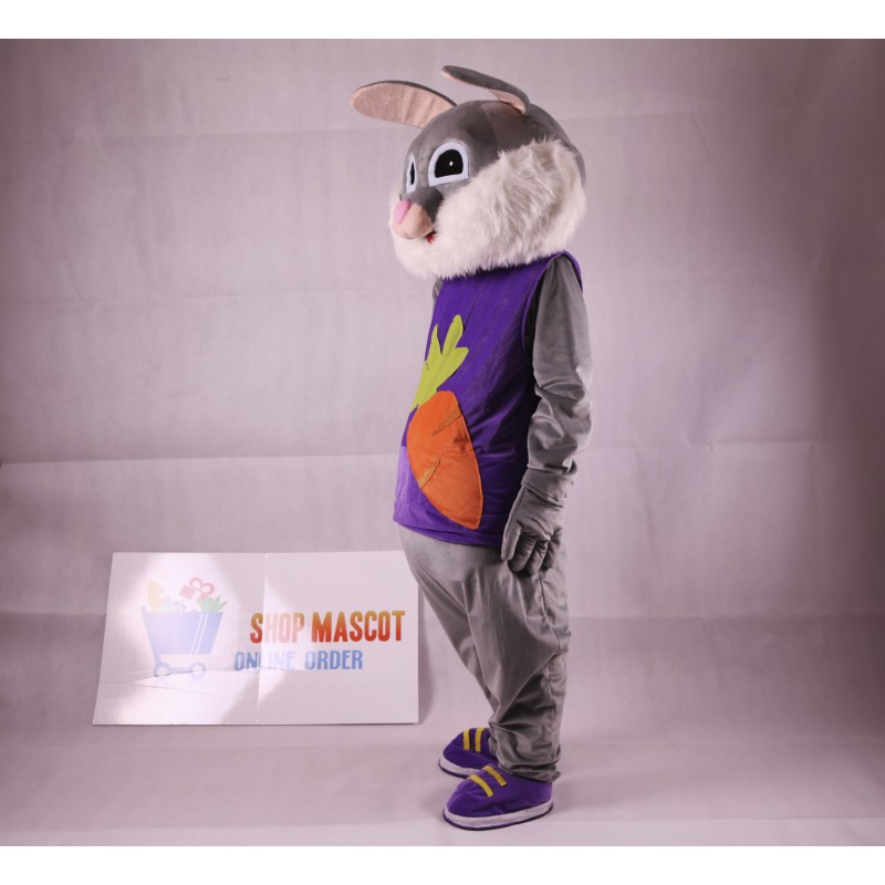 Easter Rabbit Plush Adult Mascot Costume Free Shipping