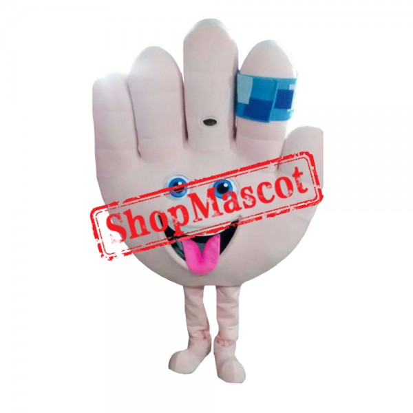 Hand With Band Aid Mascot Costume