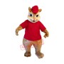 Red Chipmunk Mascot Costume