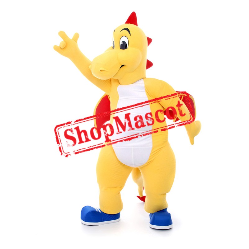 Yellow Boy Dragon Mascot Costume