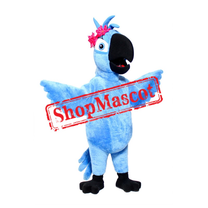 Blue Girl Macaw Mascot Costume