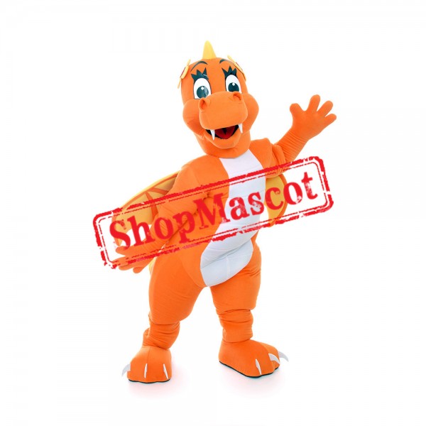 Orange Girl Dragon Mascot Costume