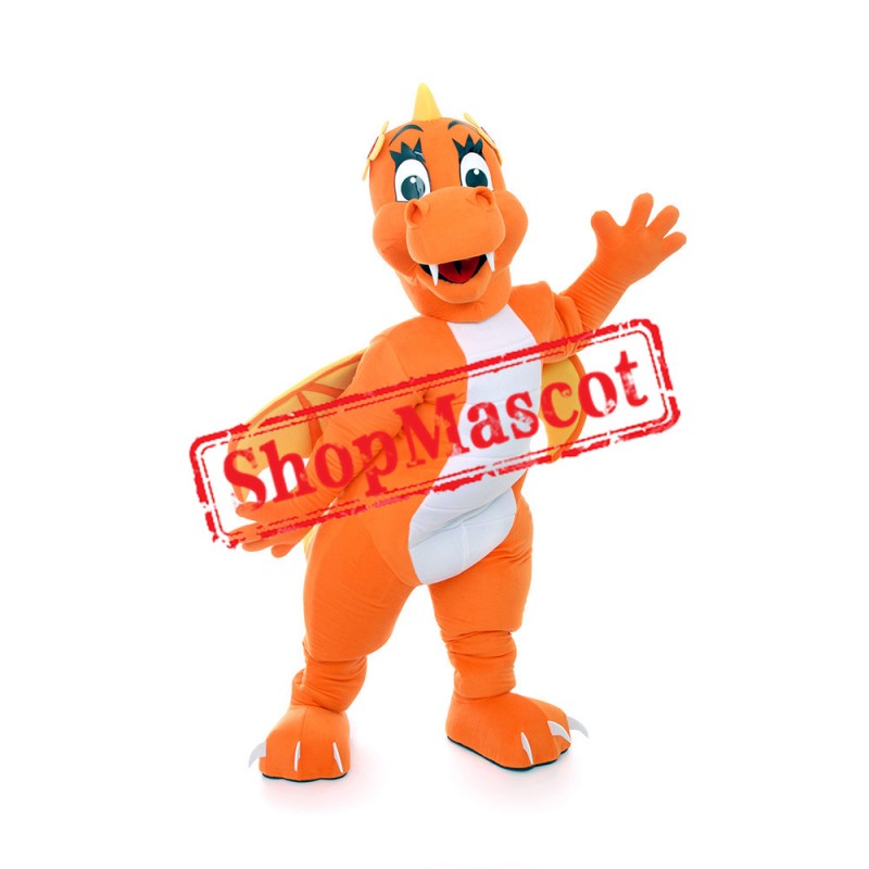 Orange Girl Dragon Mascot Costume