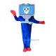 Blue Computer Mascot Costumes Free Shipping