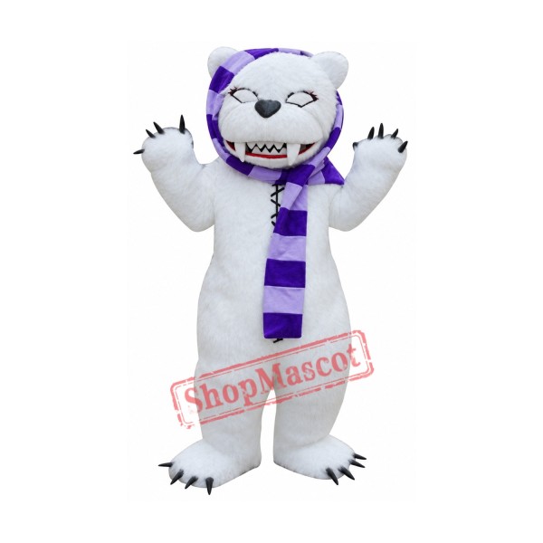 White Beggar Bear Mascot Costumes Free Shipping