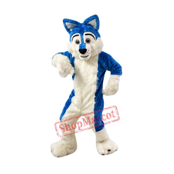 Blue Wolf Mascot Costumes Free Shipping