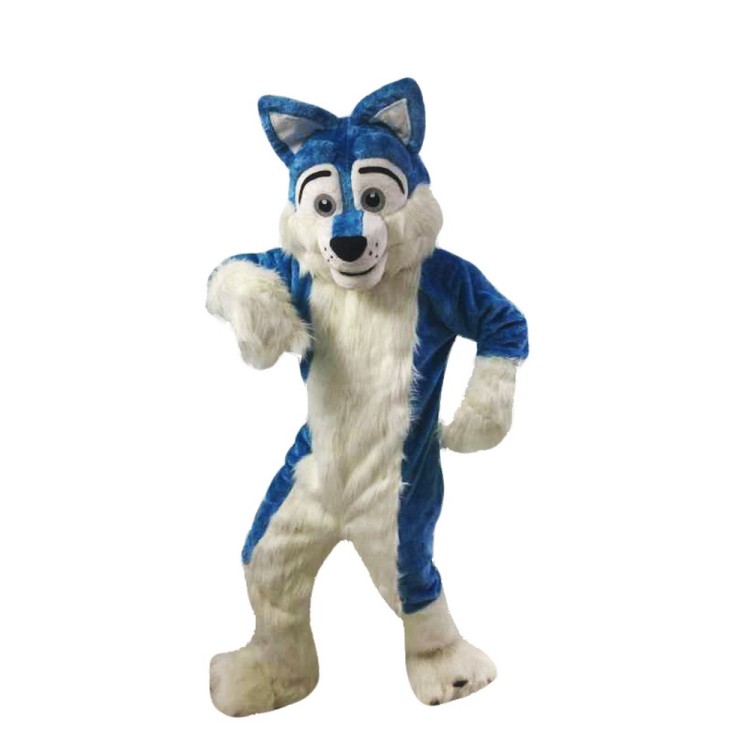 Blue Wolf Mascot Costumes Free Shipping