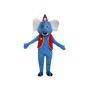 Blue Elephant Red Hat Mascot Costume