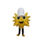 Yellow Sun with White Hat Mascot Costume