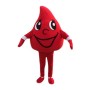 Red Blood Drops Mascot Costume For Adults