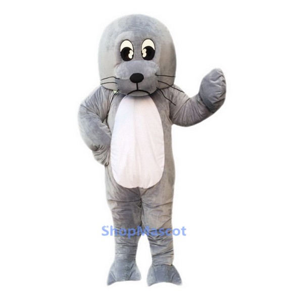 Grey Sea Lion Mascot Costume