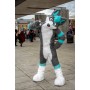 Gray & Blue Husky Mascot Costume Free Shipping