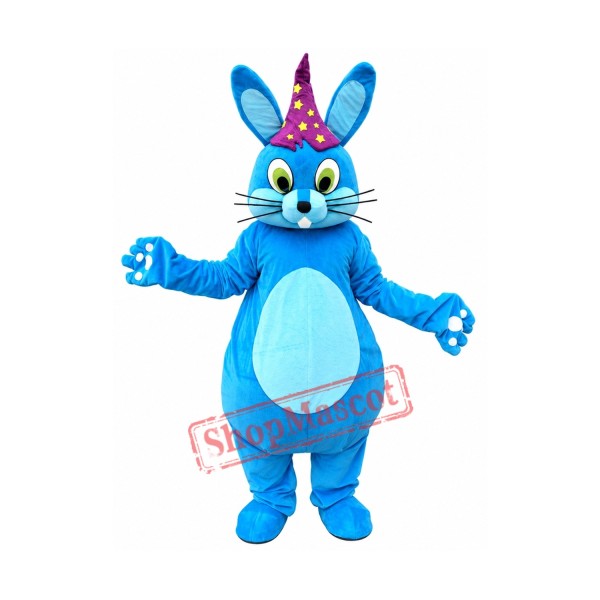 Blue Bunny Rabbit Mascot Costume Free Shipping