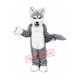 Long Gray Wolf Mascot Costume Free Shipping