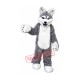 Long Gray Wolf Mascot Costume Free Shipping