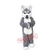 Long Gray Wolf Mascot Costume Free Shipping