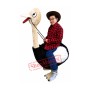 Riding an Ostrich Man Mascot Costume Free Shipping