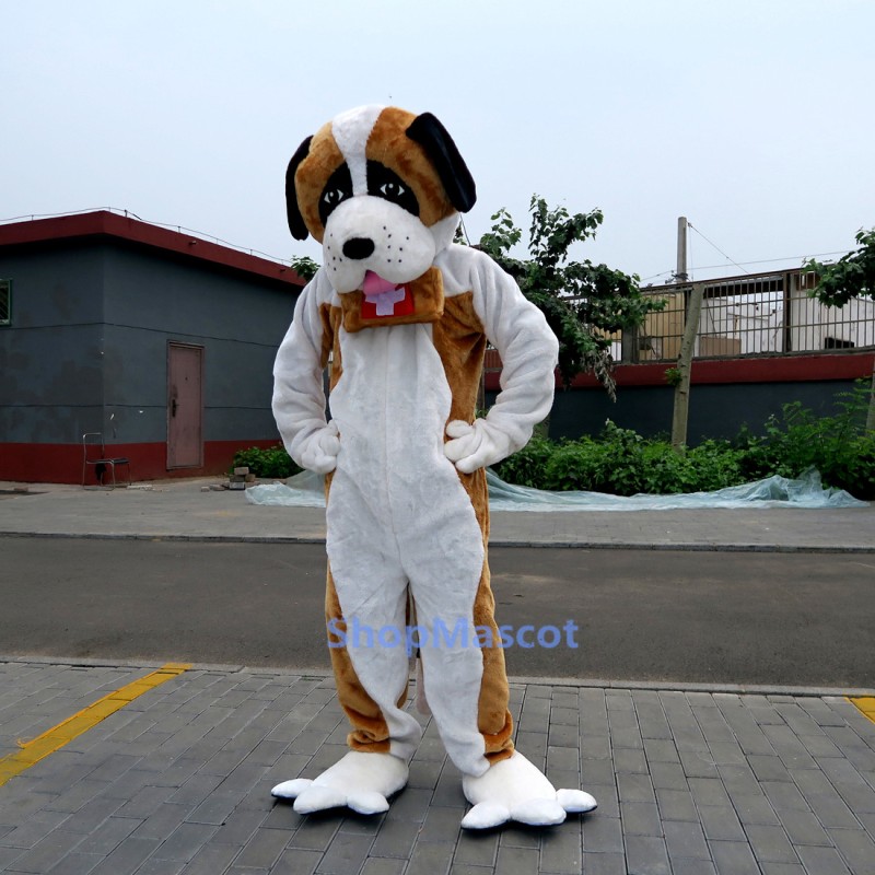 St. Bernard Dog Doctor Dog Mascot Costume