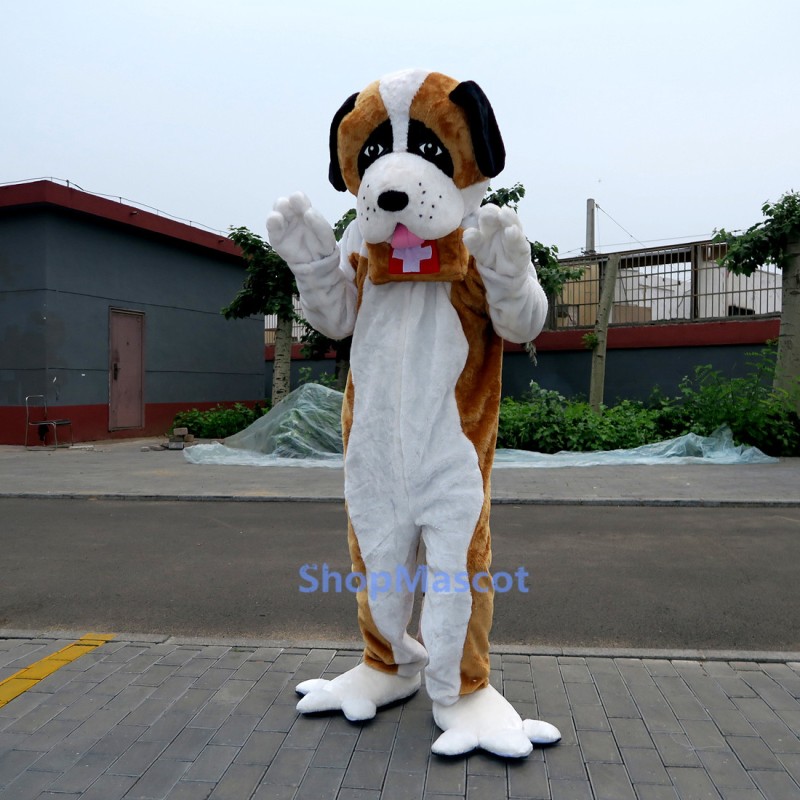 St. Bernard Dog Doctor Dog Mascot Costume