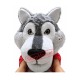 Cute Gray Wolf Long Wool Mascot Costume Cute Gray Wolf Long Wool Mascot Costume