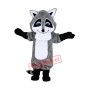 Cute Gray Raccoon Mascot Costume