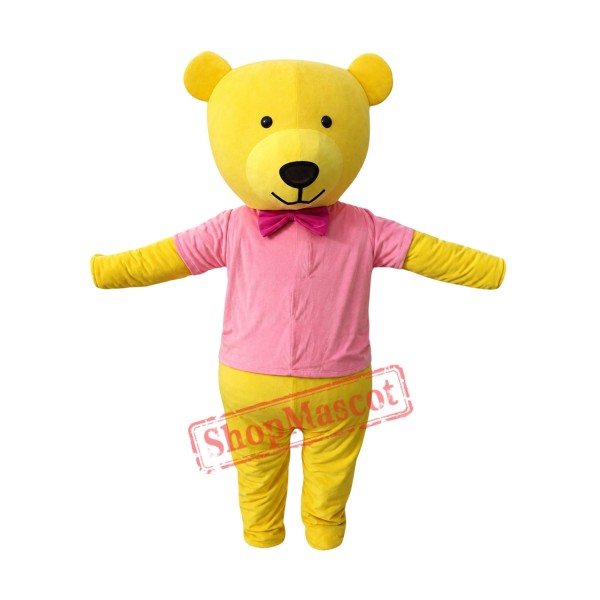 Yellow Bear Mascot Costume Free Shipping