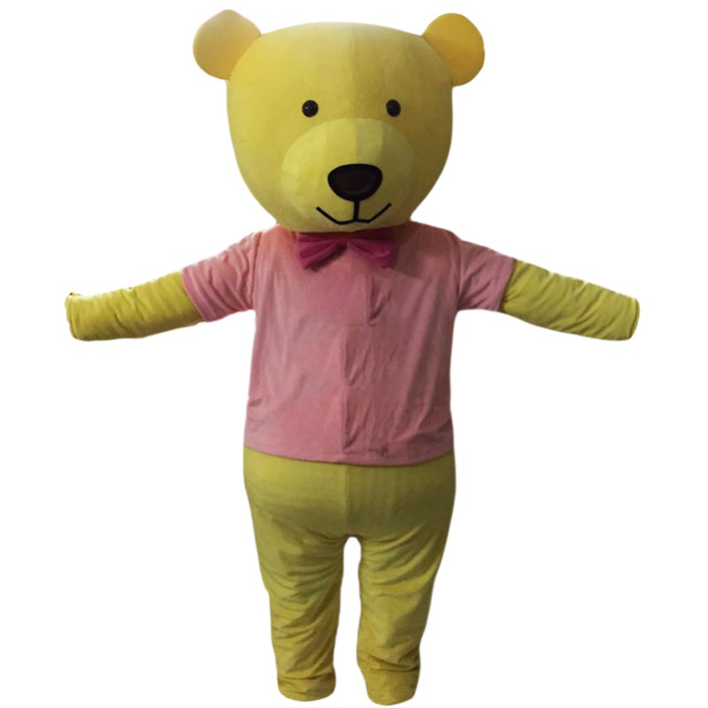 Yellow Bear Mascot Costume Free Shipping