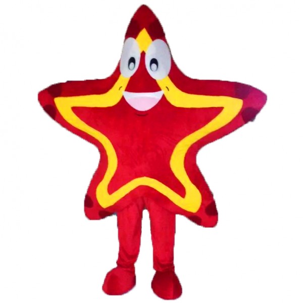 Red Star Mascot Costume Free Shipping