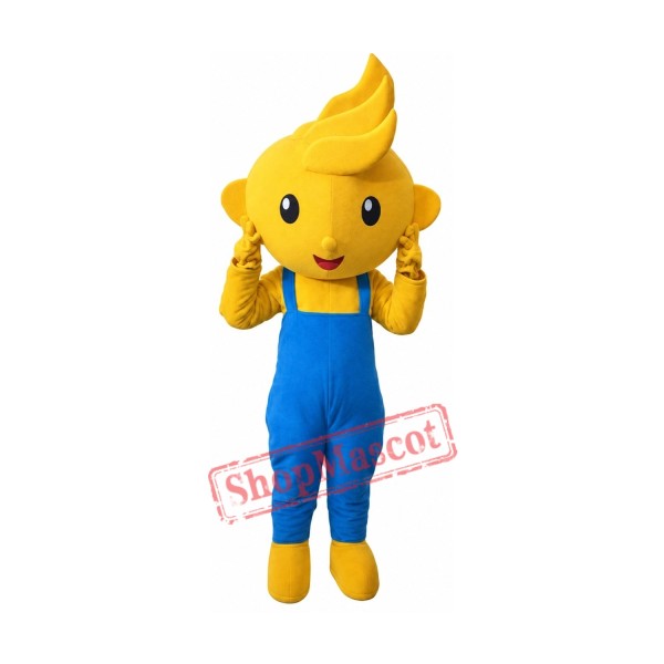 Long Hair Boy Mascot Costumes Cosplay Free Shipping 