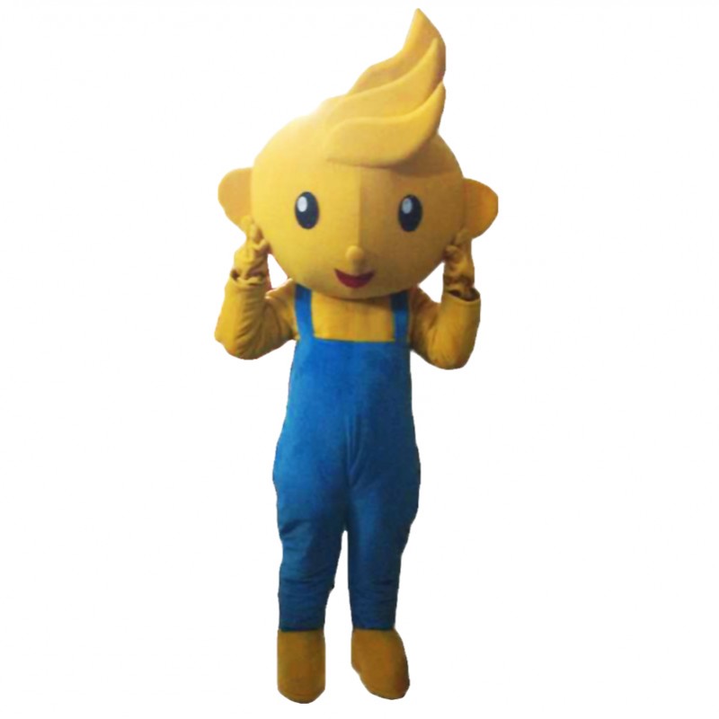 Long Hair Boy Mascot Costumes Cosplay Free Shipping 