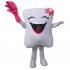 Red Teeth and Toothbrushes Mascot Costumes