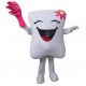 Red Teeth and Toothbrushes Mascot Costumes