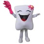 Red Teeth and Toothbrushes Mascot Costumes