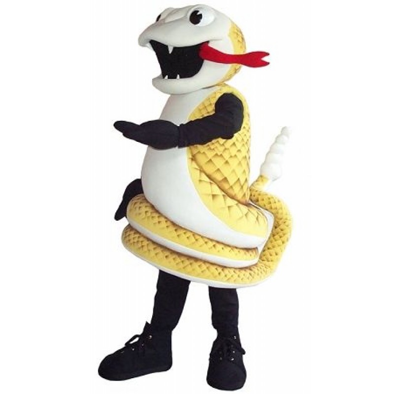 Golden Cobra Snake Mascot Costume